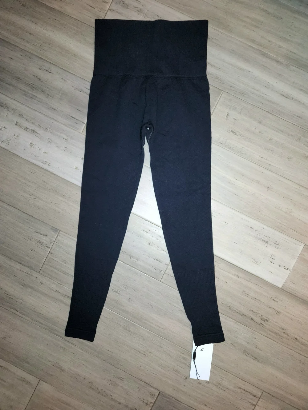 NWT!! Gymshark Black Seamless High-Waist Ribbed Leggings